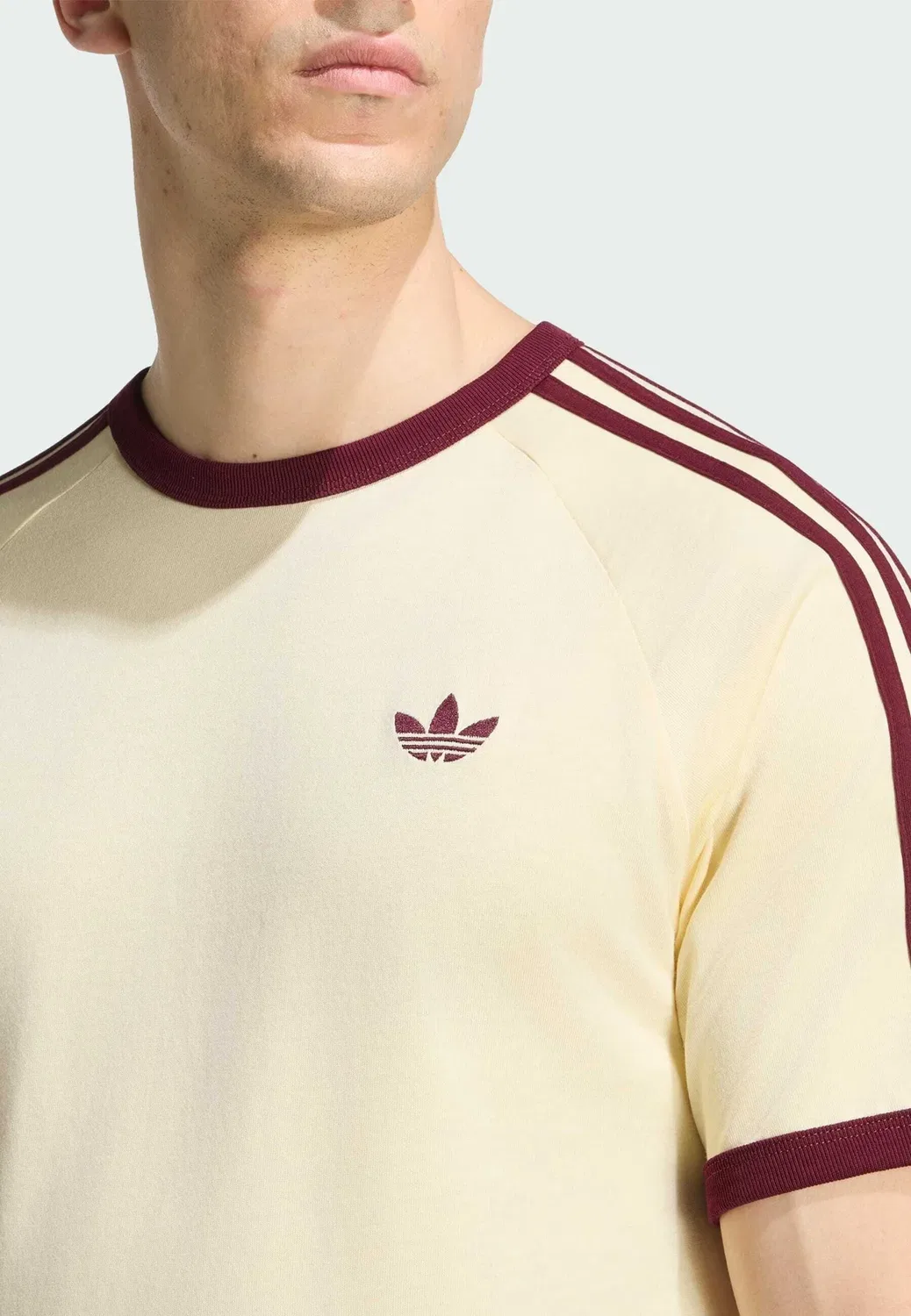Футболка 3S - футболка с принтом Adidas Originals, Warm Vanilla Maroon — фото 3
