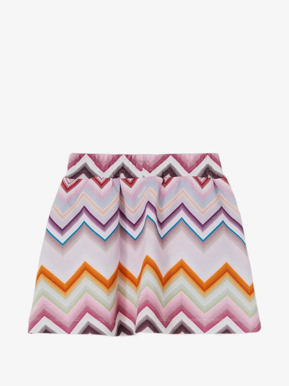 Юбка с принтом в виде зигзага на резинке Missoni Kids, розовый — фото 2