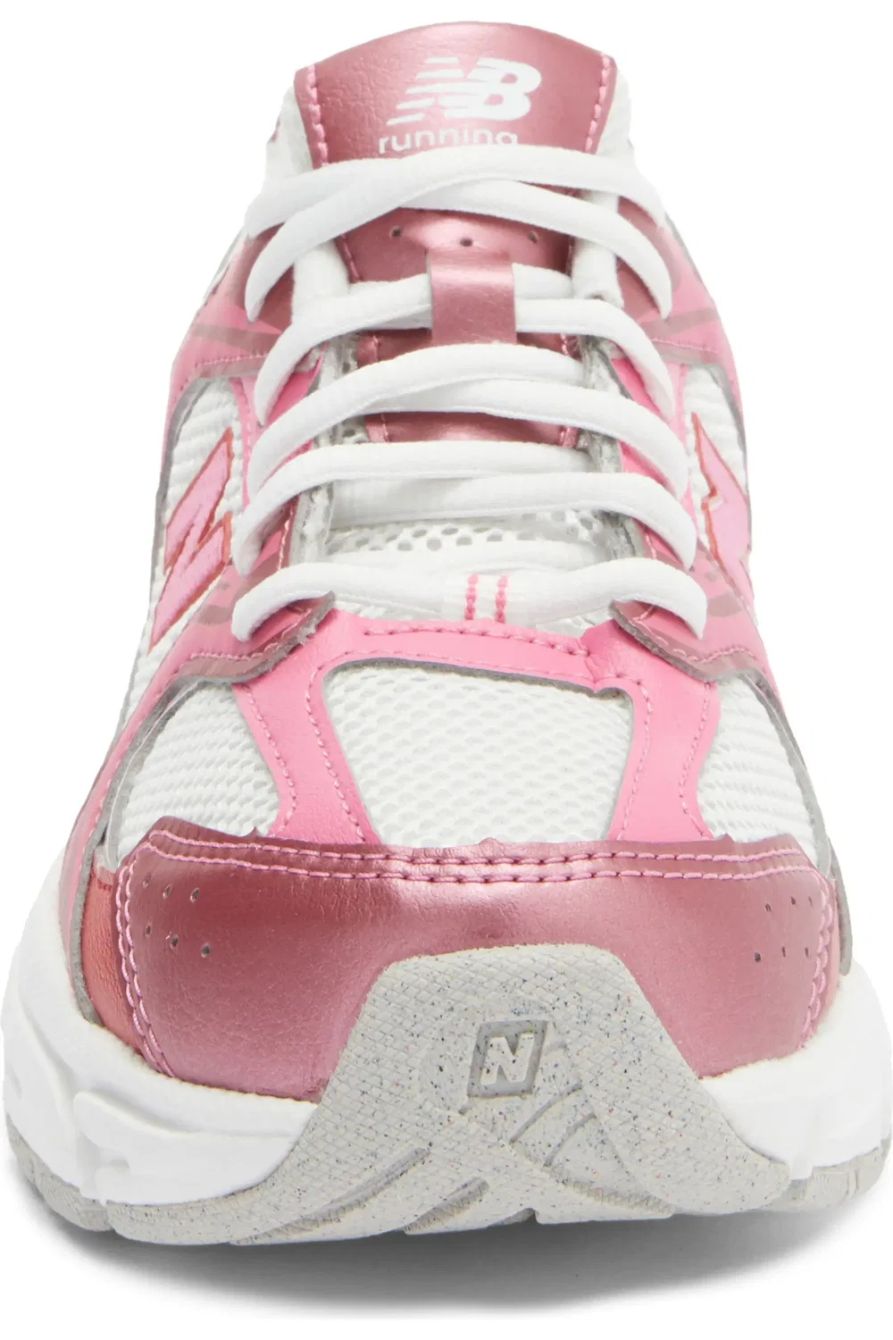 Детские кроссовки амортизирующие 530 New Balance, Pink Satin/Shadow Red — фото 4