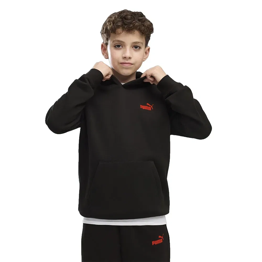 Детское худи для мальчиков с принтом Puma Essential Logo Lab Puma, Black