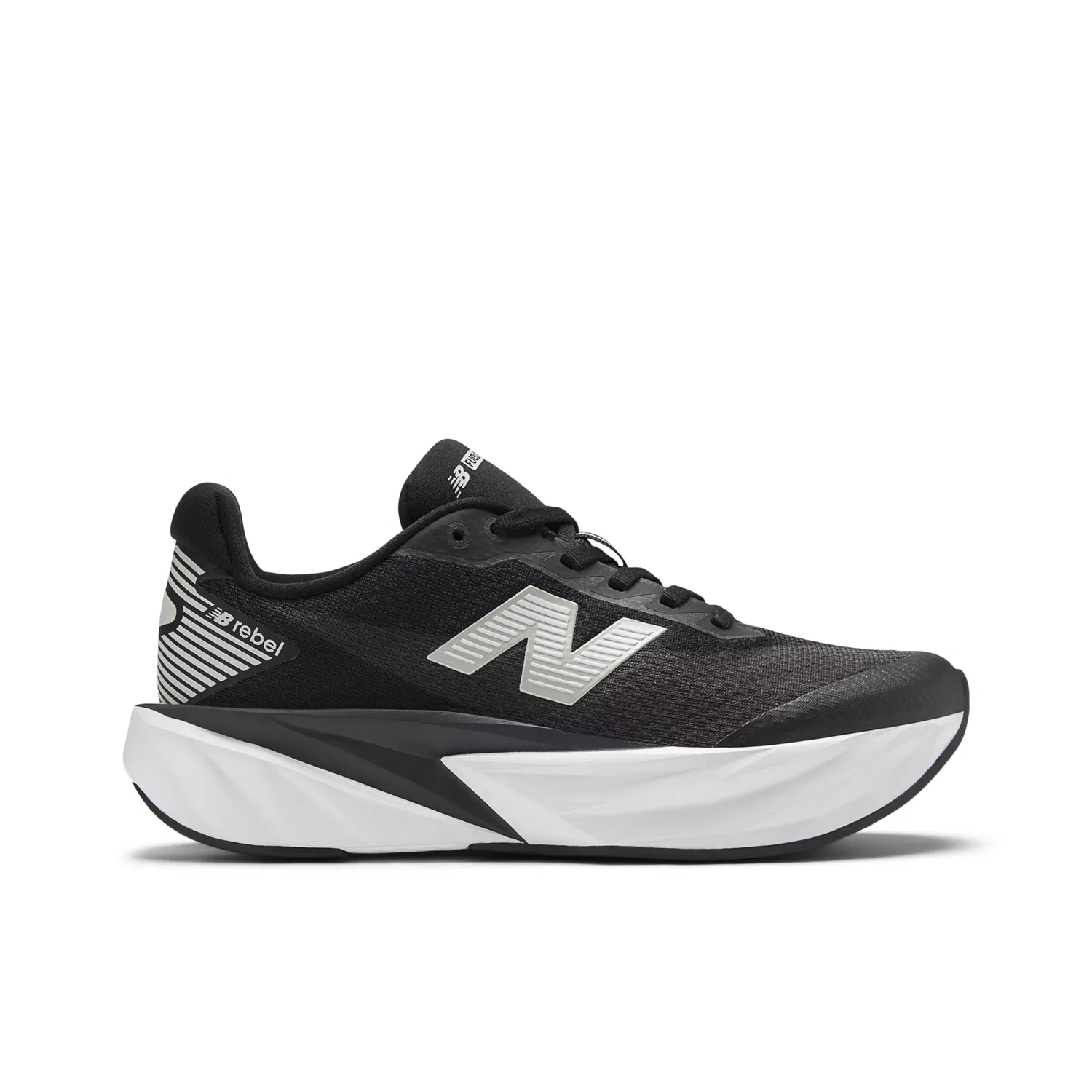 Детские кроссовки на шнуровке с пеноматериалом FuelCell Rebel New Balance, Black With White