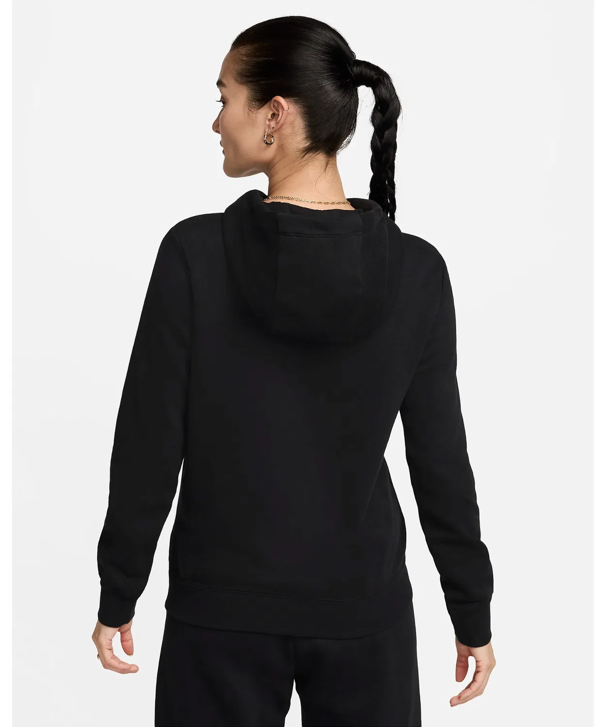 Женский худи из флиса с длинным рукавомClub Fleece NIKE, Black — фото 4