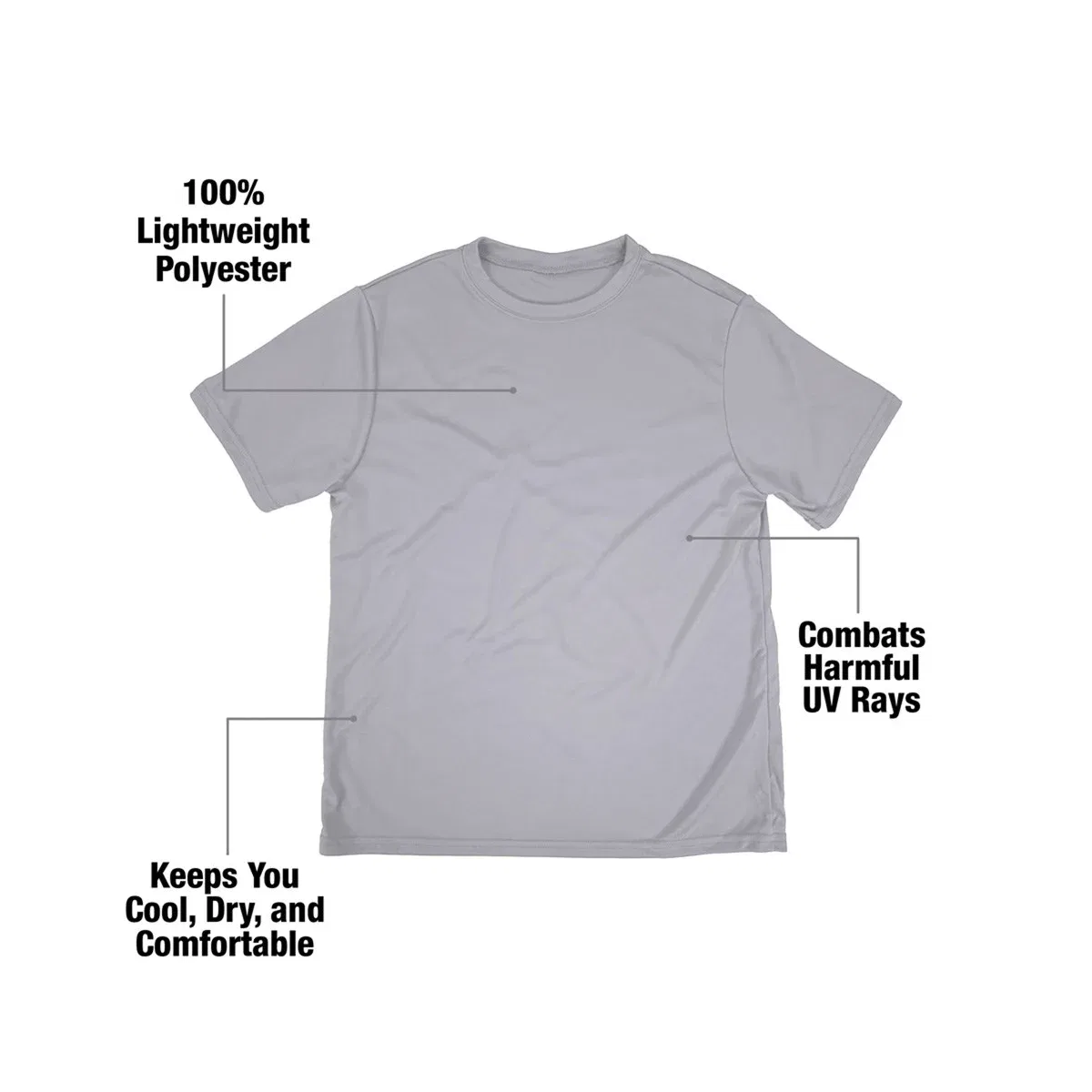 Детская футболка с принтом Sport T-Shirt Left Chest Logo NCAA, Athletic Heather — фото 3