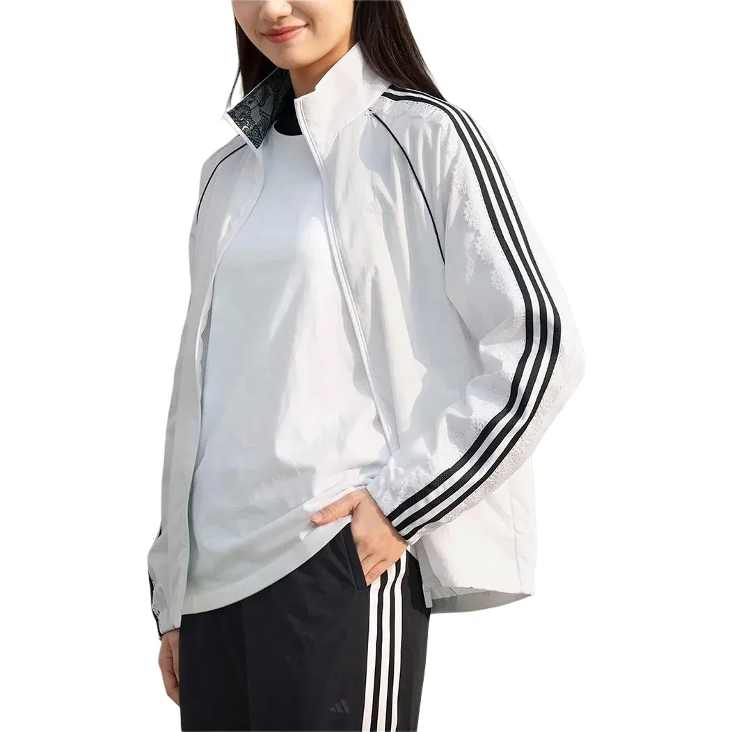 Женская куртка Dance Lace Mixed Woven Jacket Asia Sizing 'White' adidas, белый — фото 4