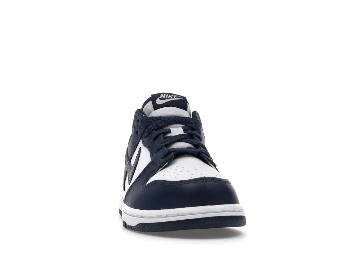 Детские кроссовки для мальчиков и девочек Nike Dunk Low, White/Midnight Navy — фото 2