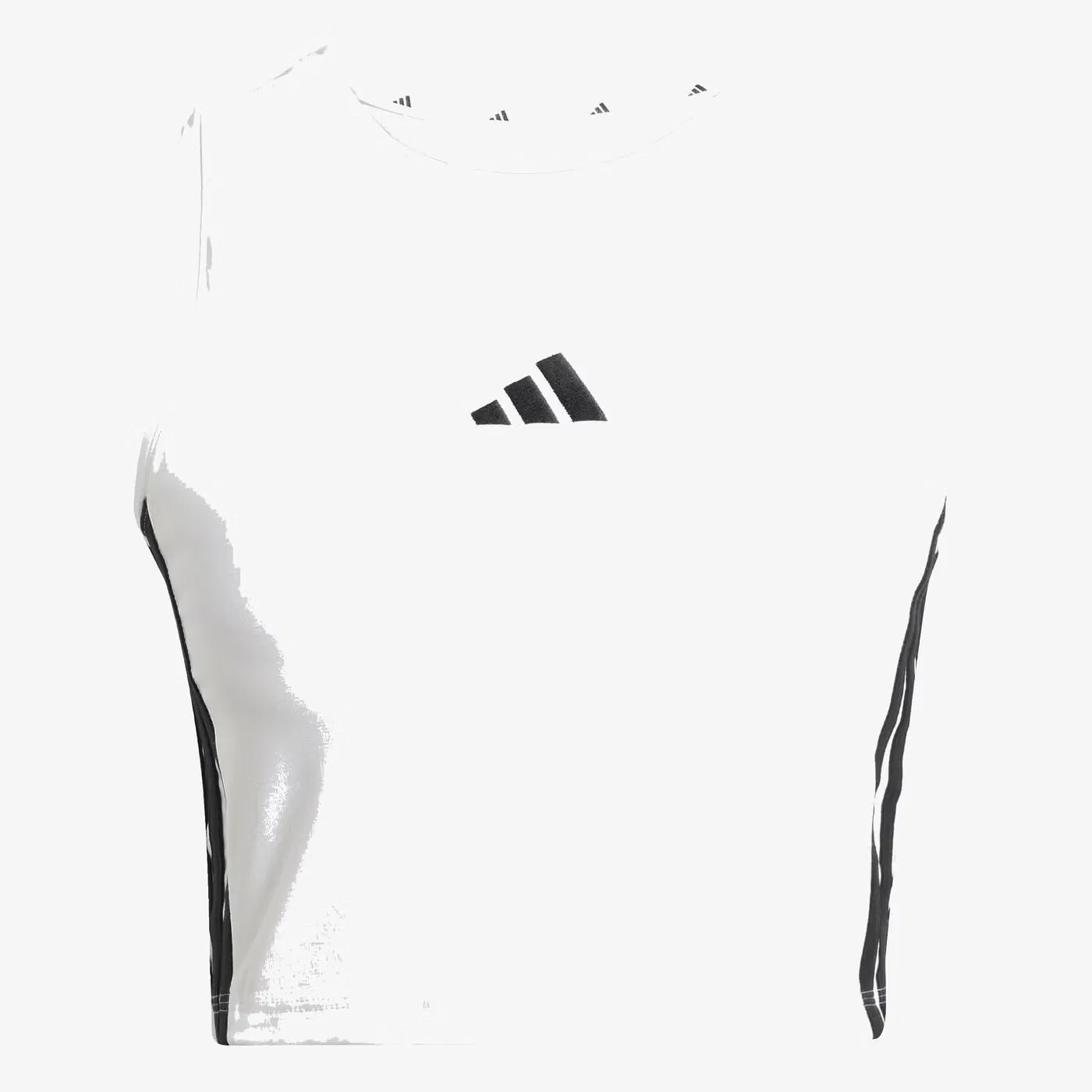 Майка-борцовка с принтом Essentials 3-Stripes Adidas, белый