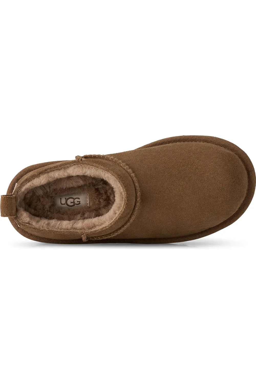 Детские тапочки водоотталкивающие Classic Micro Leather UGG, Light Bronze — фото 4