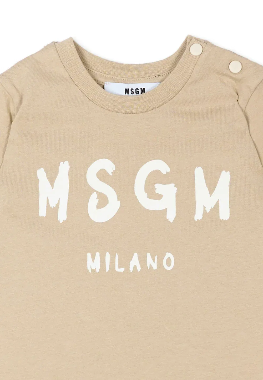 Футболка унисекс - футболка с принтом Msgm, Beige — фото 3