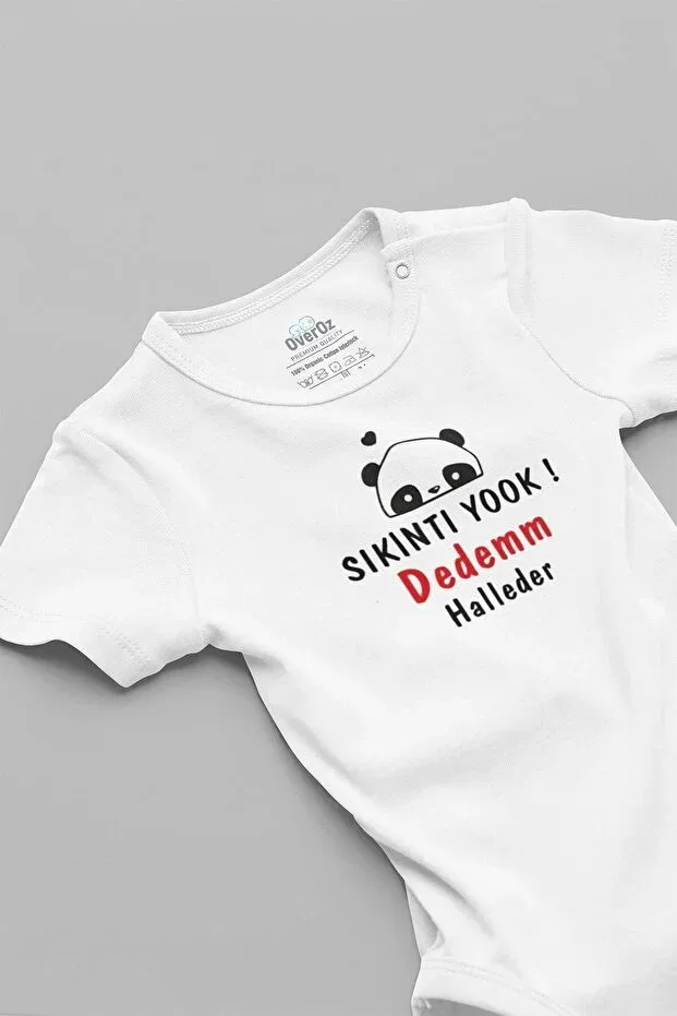 Детское боди для новорожденных с принтом Grandpa Printed Handle Overoz, White