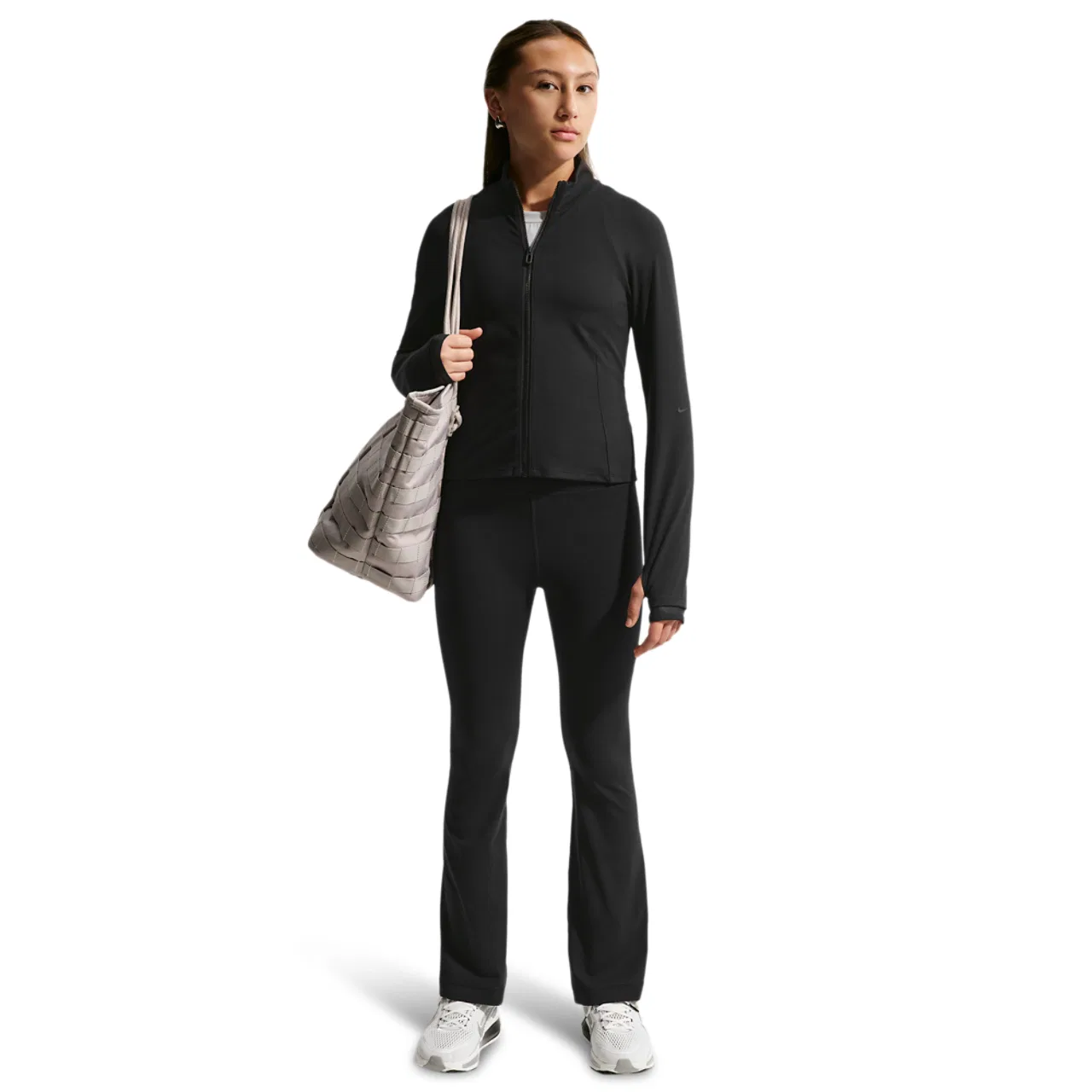 Детская футболка с длинным рукавом Nike Dri-FIT, Black/Black — фото 4
