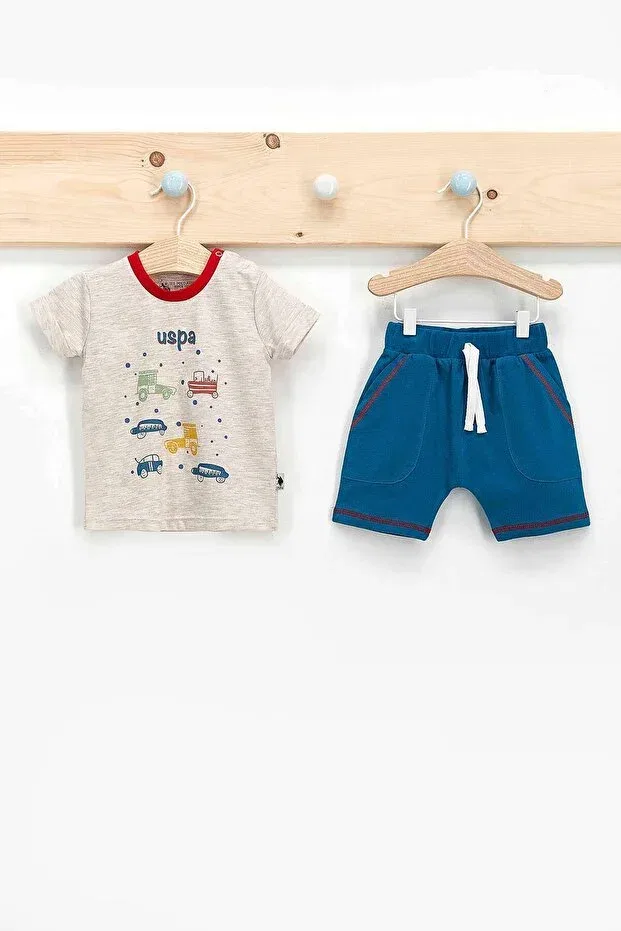 Детская футболка для мальчиков с принтом Licensed Fun Adventure U.S. Polo Assn., Lattemelanj