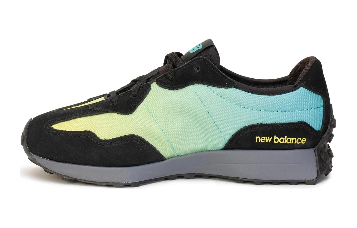 Детские кроссовки с классическим дизайном New Balance 327 Black Summer Jade, Black Summer Jade