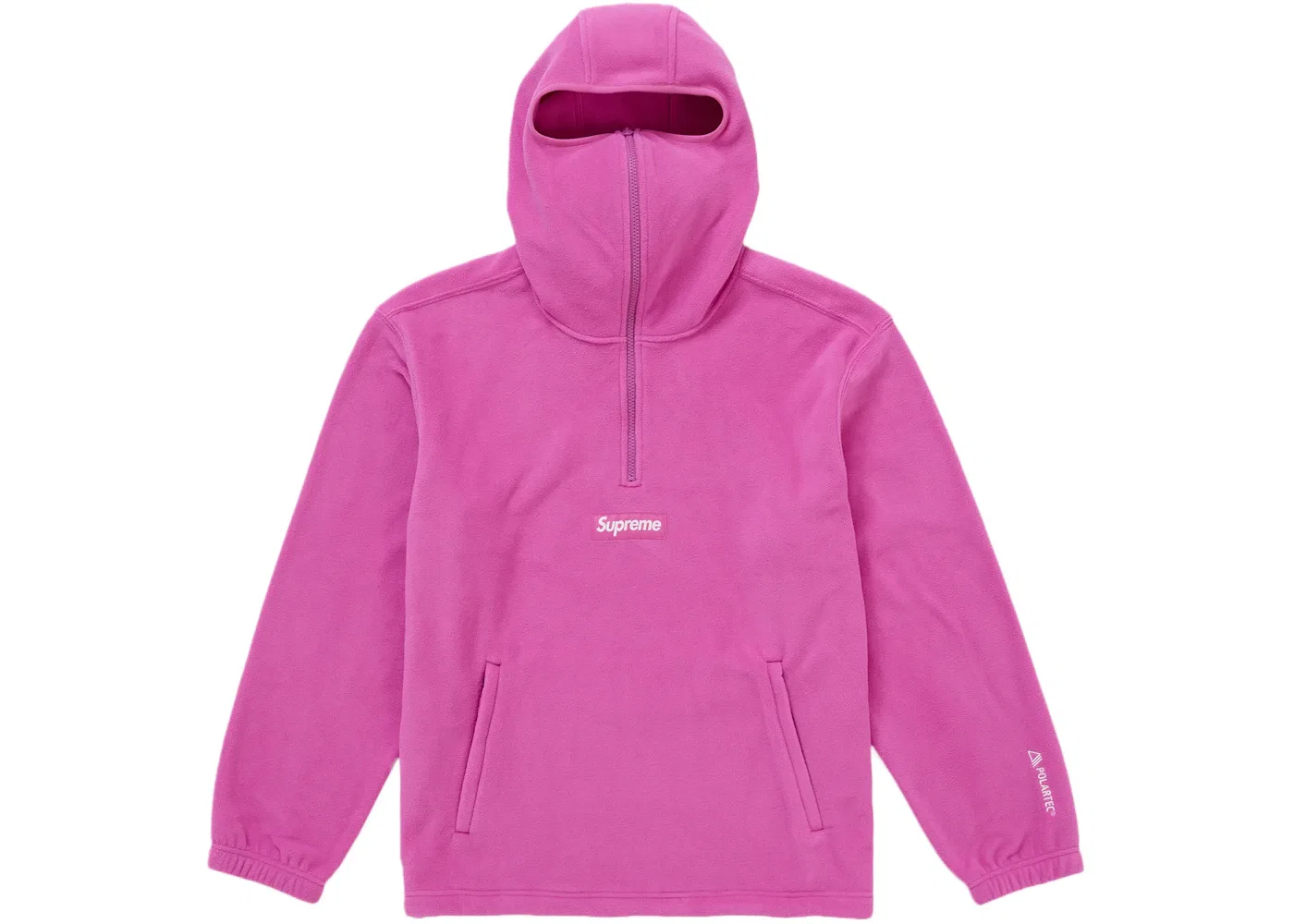 Мужская худи с половинной молнией и встроенной маской, Polartec Supreme, Pink