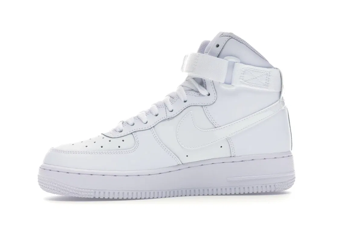 Детские кроссовки с высоким верхом Nike Air Force 1 High, White/White — фото 3