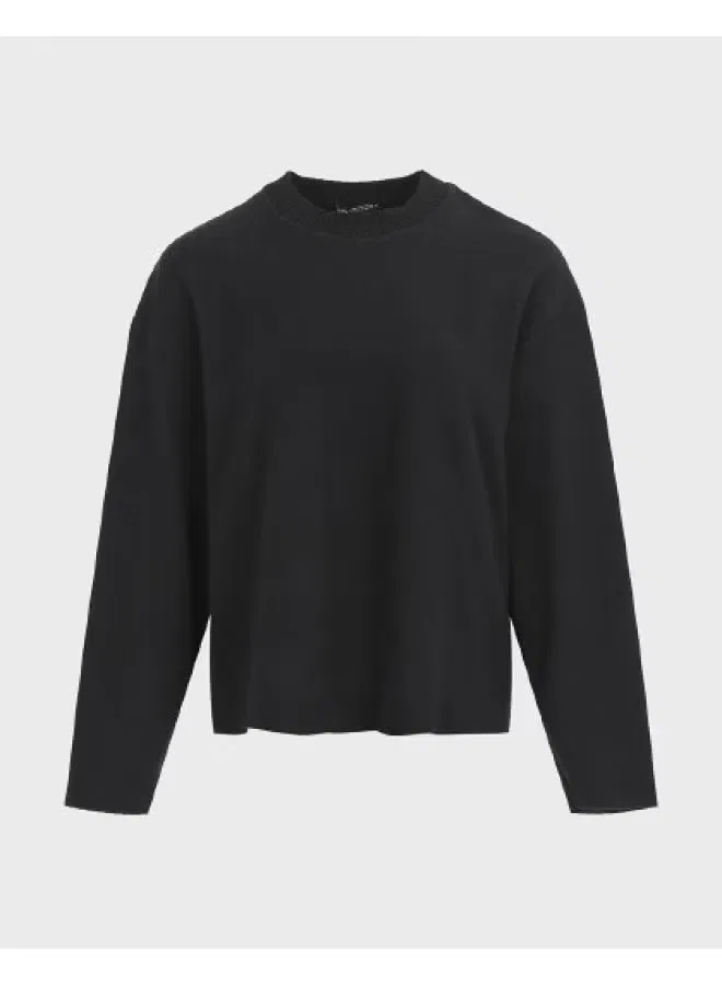 Пуловер трикотажный с длинным рукавом Zara, черный