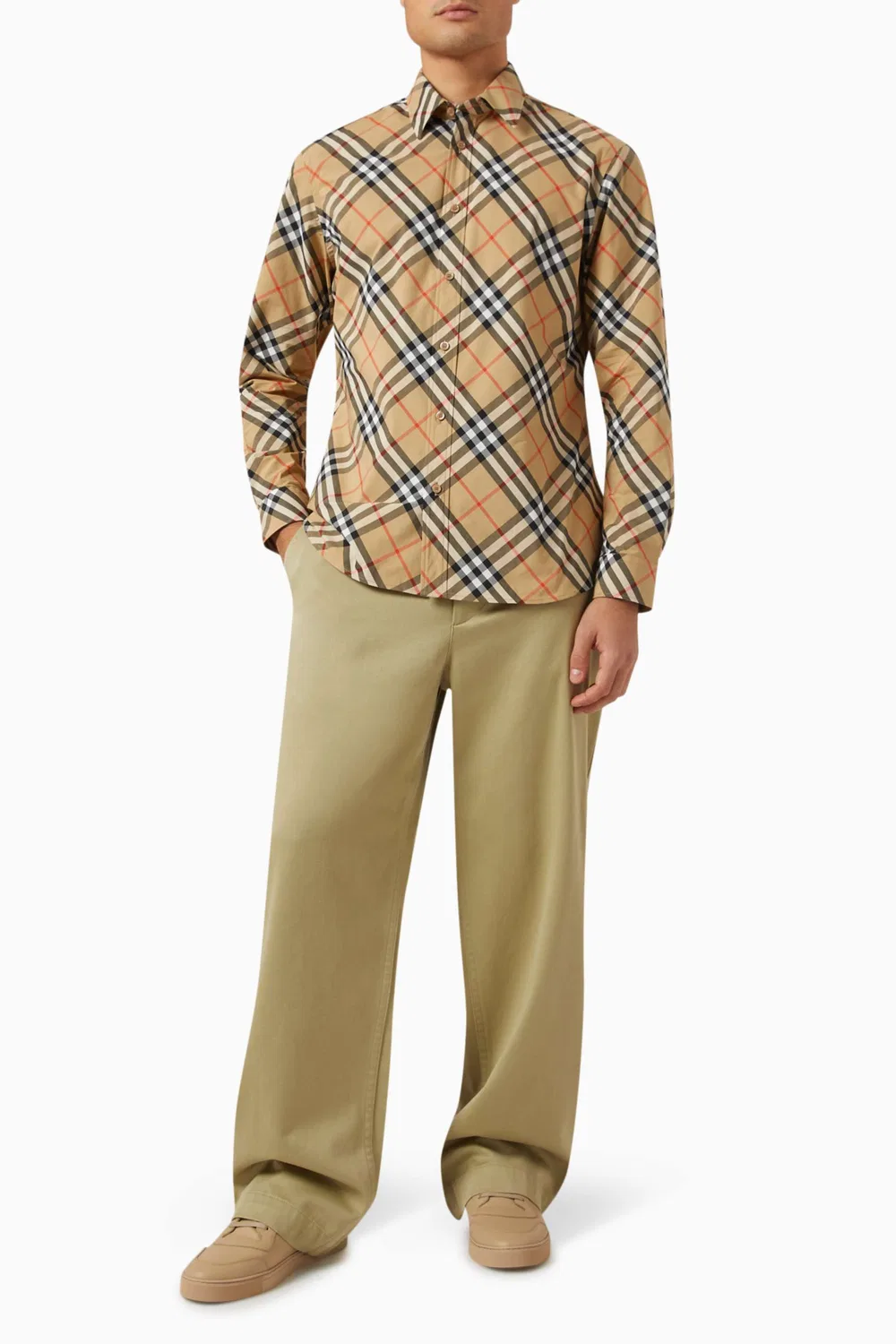 Рубашка хлопковая Signature Check Burberry — фото 2