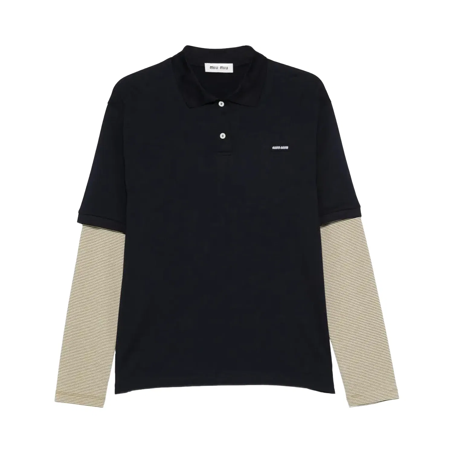 Поло Miu Miu Jersey Layers, синий