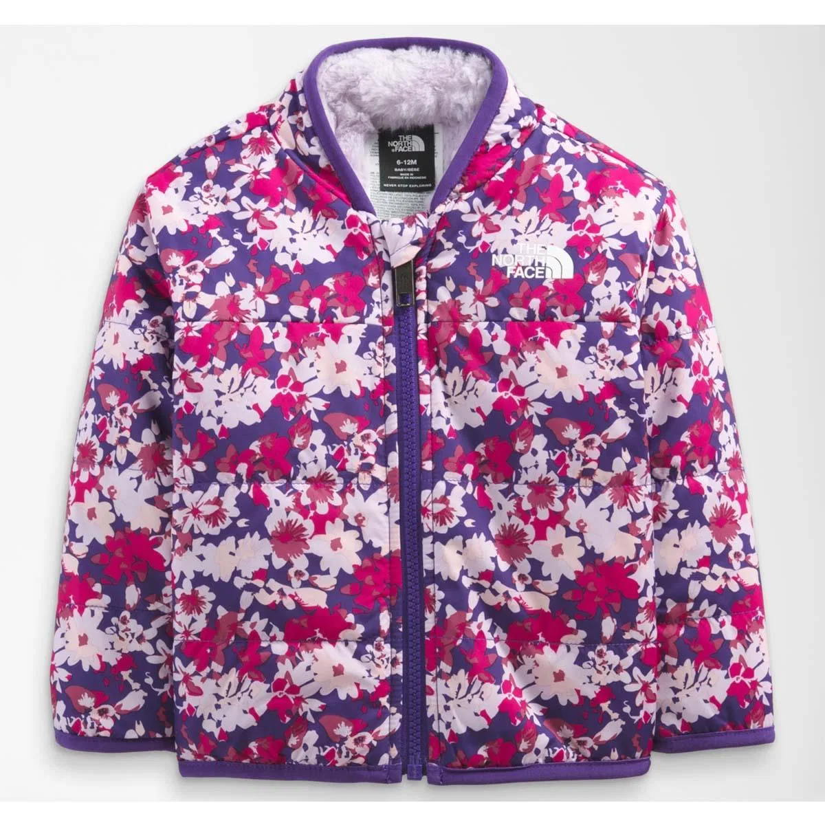 Куртка детская утепленная реверсивная Mossbud The North Face, Peak Purple Valley Floral Print — фото 2