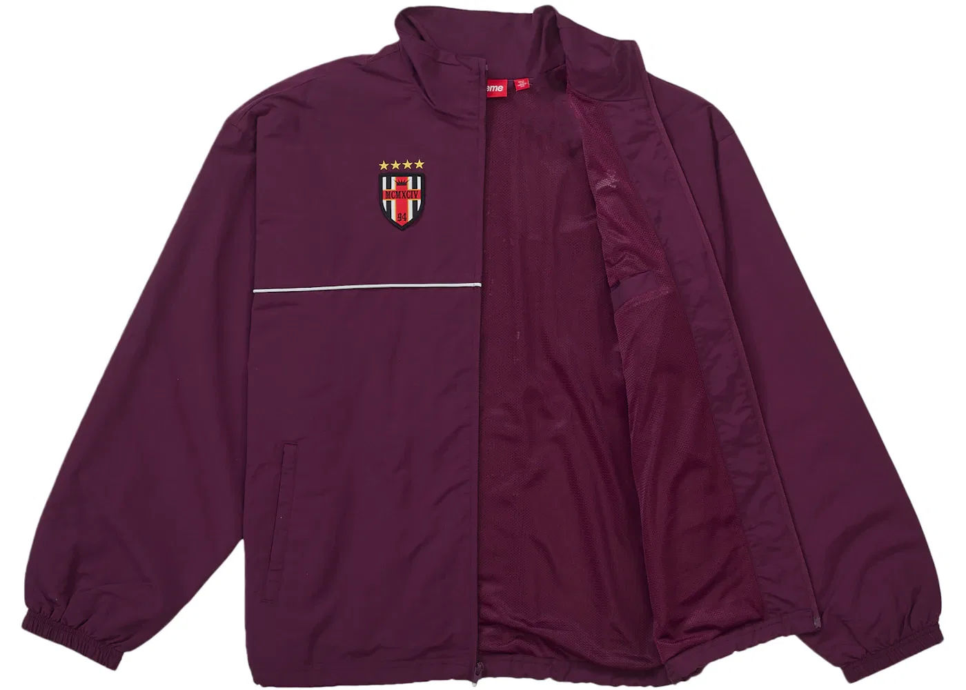 Мужская куртка на молнии с логотипом Cross Track Jacket Supreme, сливовый — фото 2