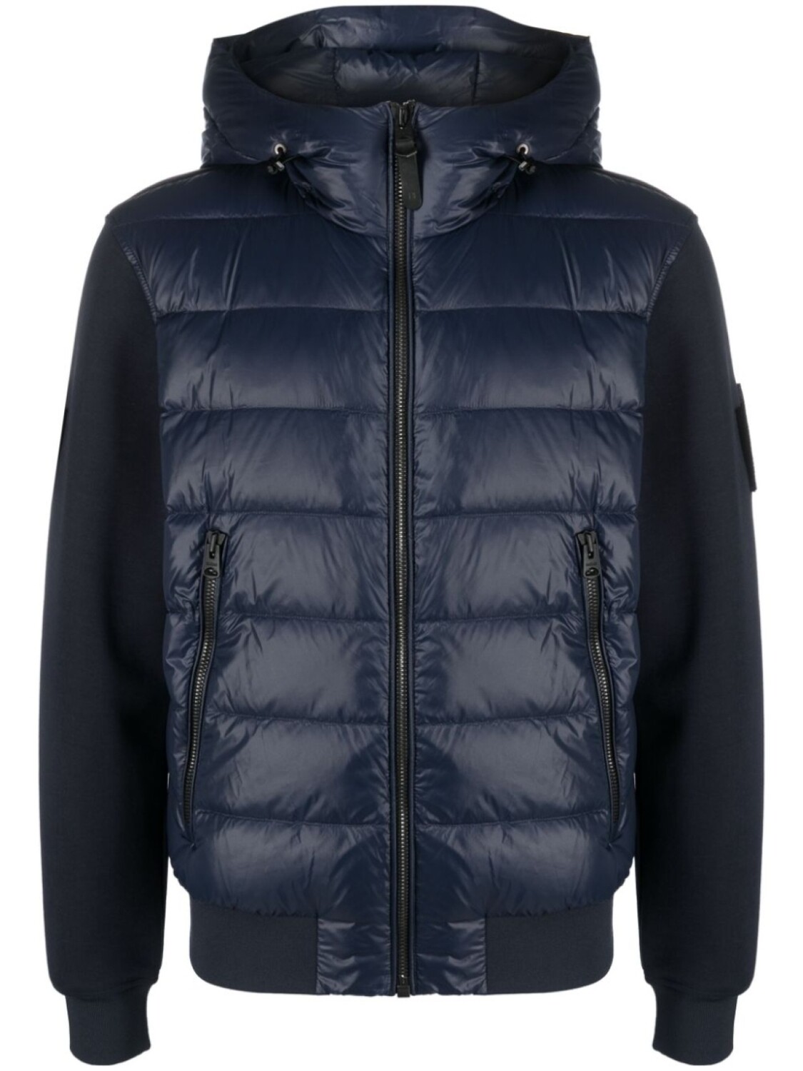 

Mackage куртка Frank с капюшоном и нашивкой-логотипом, синий