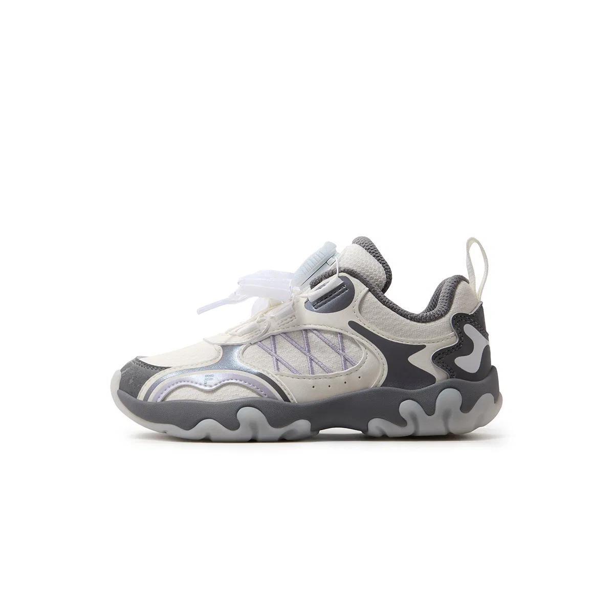 Детские кроссовки для тренировок с синтетической кожей FILA KIDS, Milk White/Smoke Gray