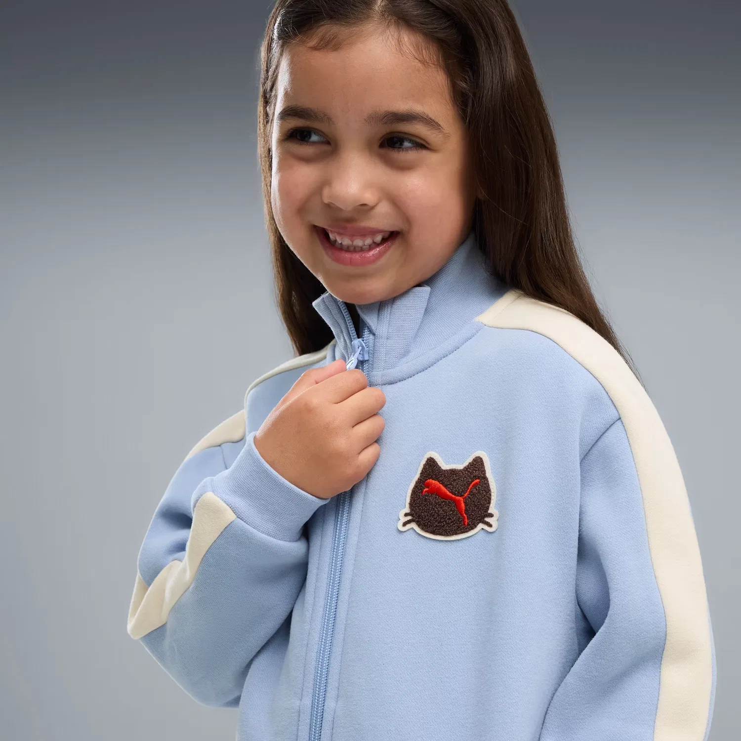 Детская свободная куртка на молнии t7 Imaginary Friend Puma, Chambray Blue — фото 2