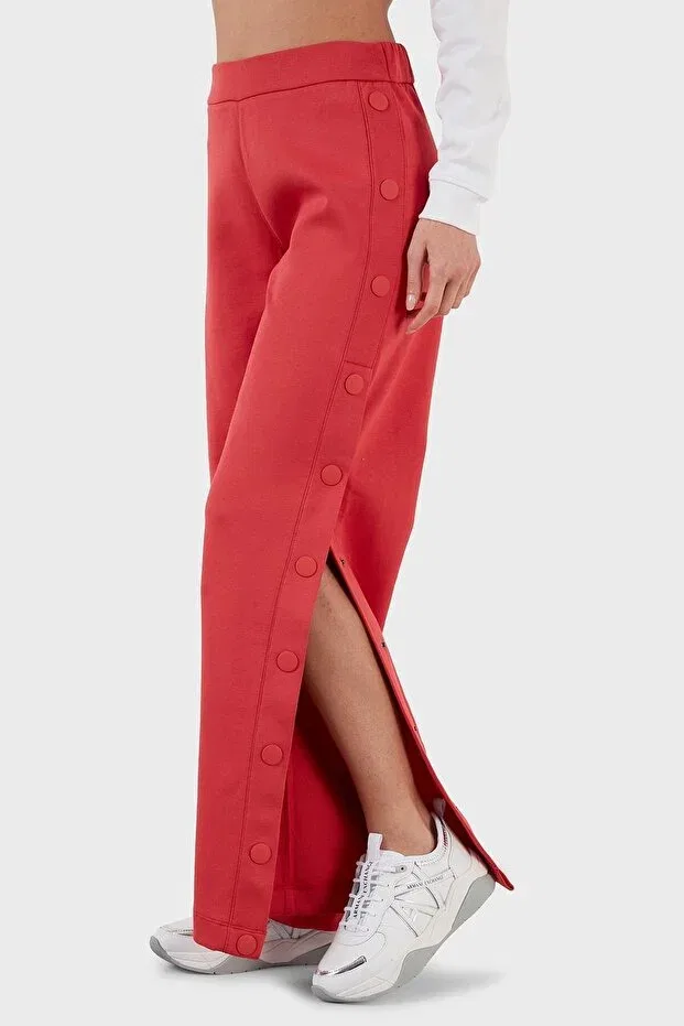 Женские брюки Regular fit с разрезом Emporio Armani, Red — фото 3