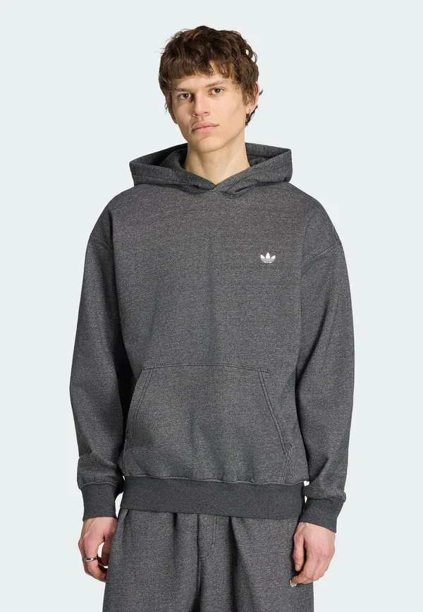 Толстовка свободного кроя меланжевого цвета с логотипом Trefoil Essentials Adidas Originals