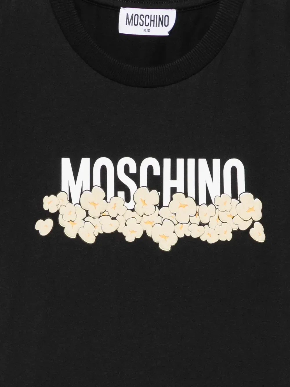 Футболка с логотипом и принтом попкорна Moschino Kids, черный — фото 3