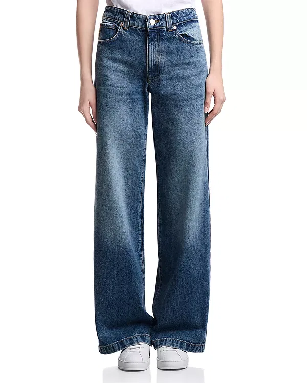 Женские джинсы с высокой посадкой Emporio Armani, Dark Blue Denim