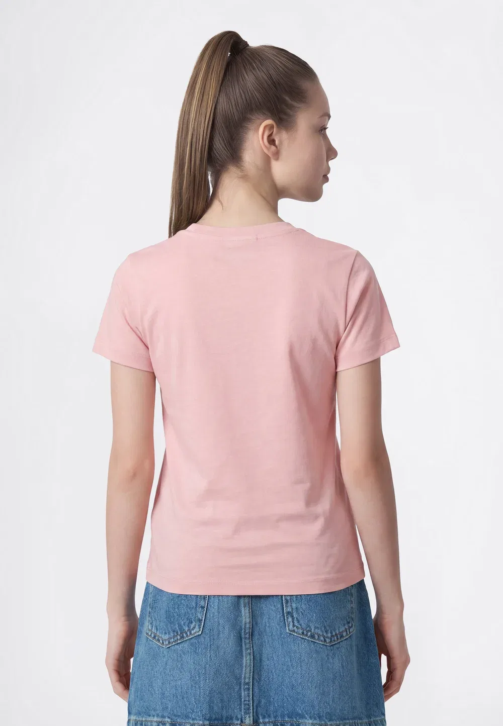Стандартный крой - футболка с принтом Champion, Light Pink — фото 3
