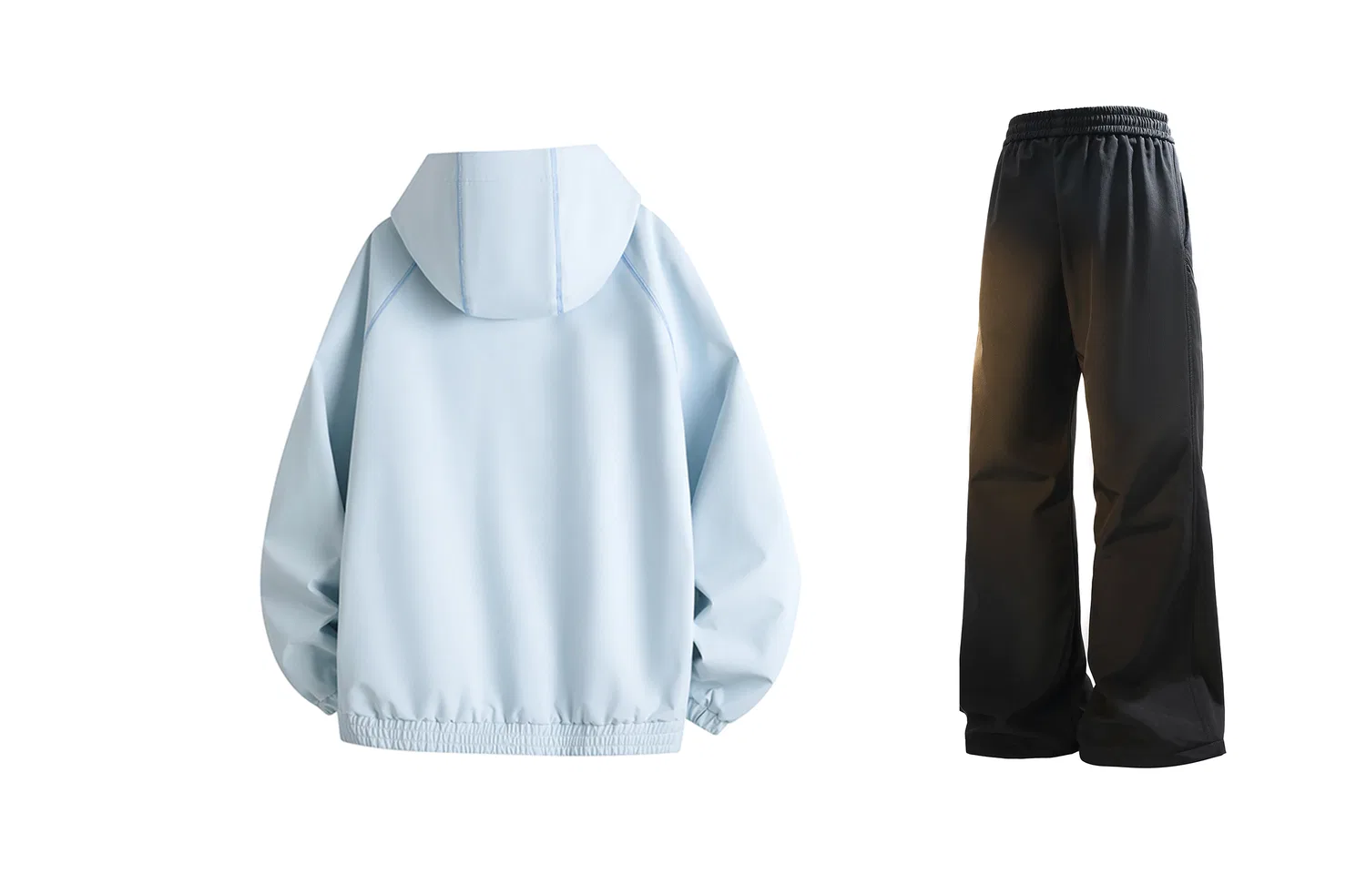 Детский комплект софтшелл куртки и брюк Pine Feather Blue+Black WARRIOR — фото 3