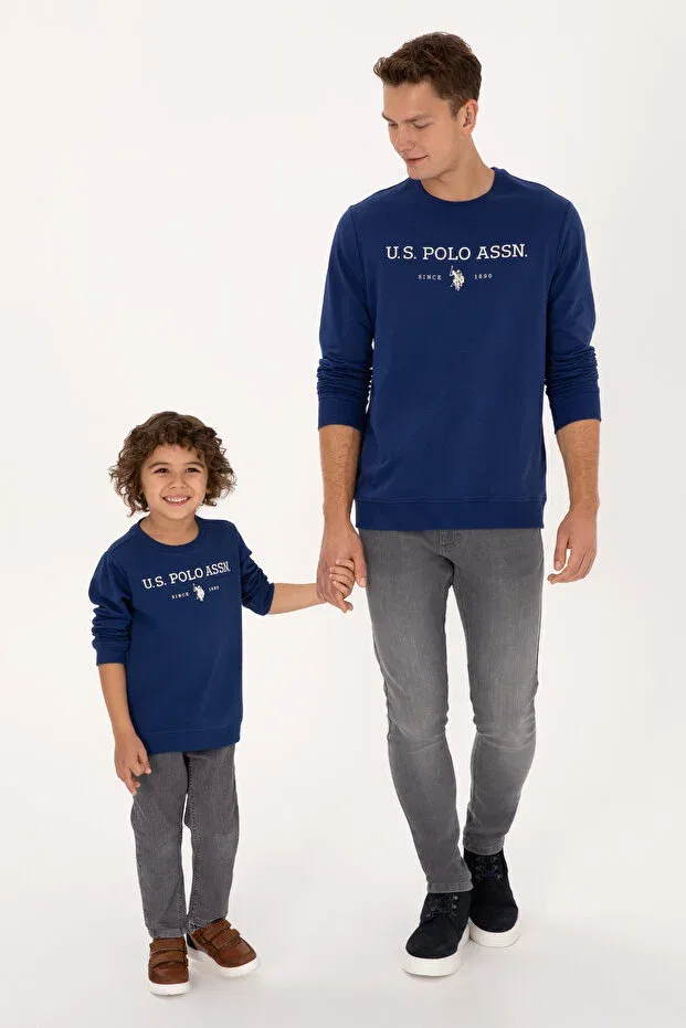 Детская толстовка для мальчиков с круглым вырезом U.S. Polo Assn., Indigo — фото 4