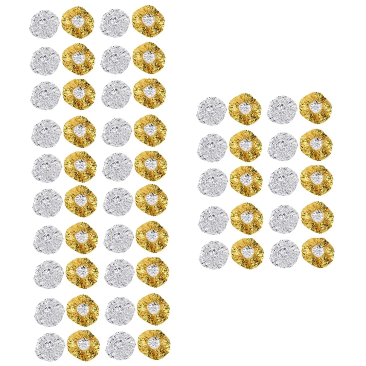 Шапочка для душа алюминиевая Beavorty, 60 шт, 28x28 см, Золото, Серебро
