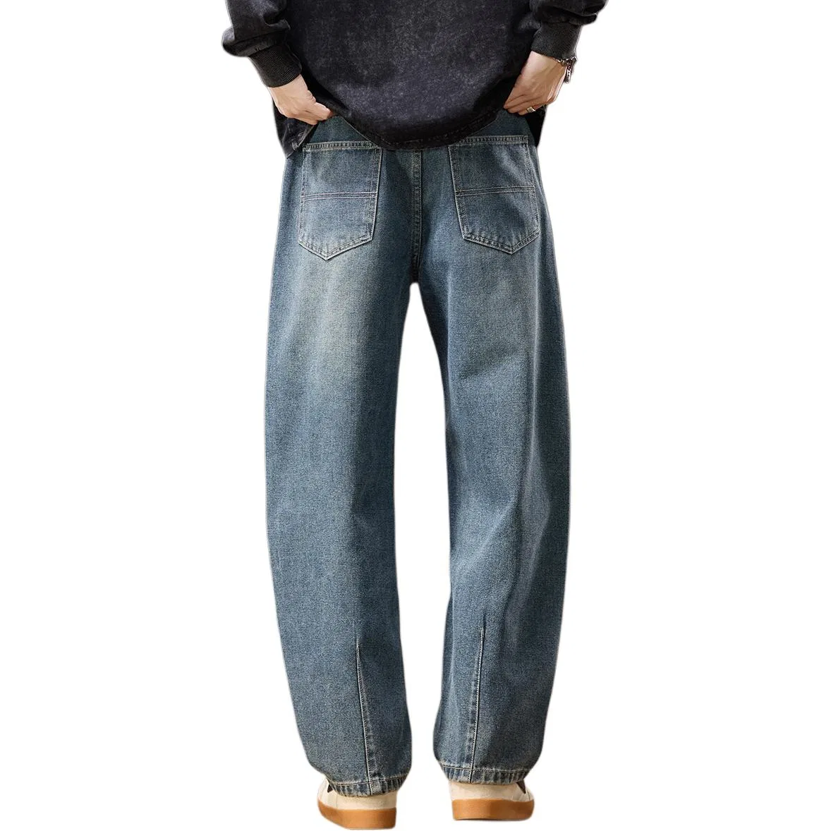 Детские джинсы свободного кроя с широкой штаниной, Moderate Wide Leg, Tonlion — фото 3