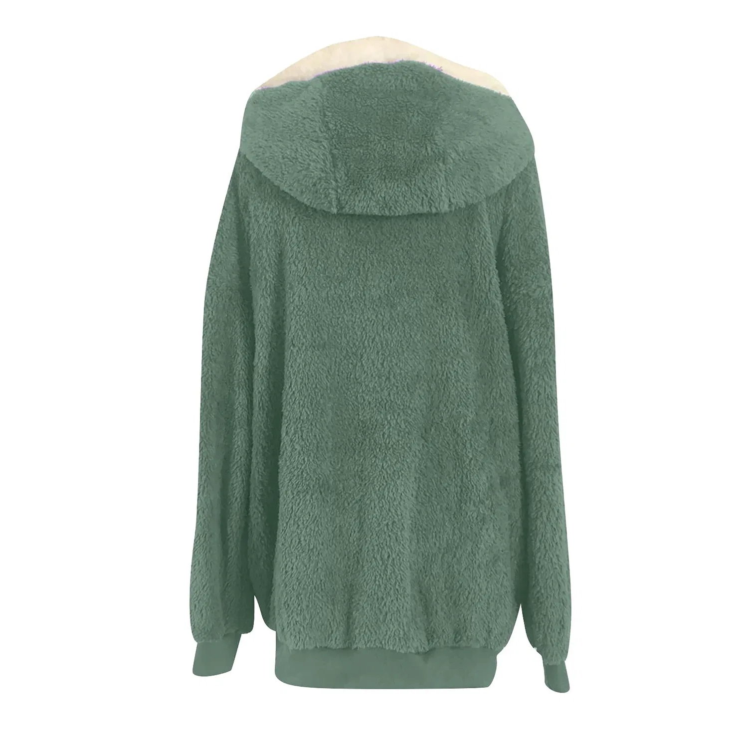 Женская куртка из флиса с капюшоном и молнией, A30 Verde — фото 4
