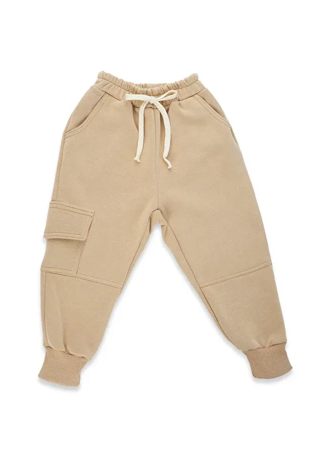 Детские спортивные штаны для мальчиков с утеплением Catz Kids, Taupe — фото 4