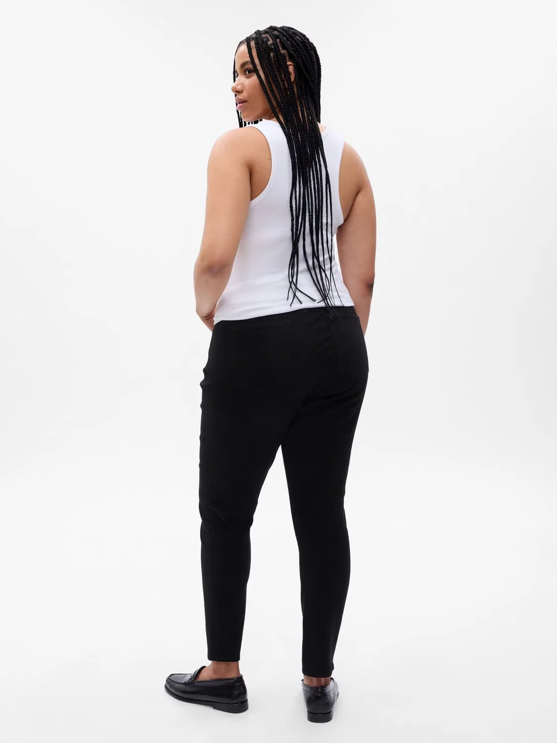 Джинсы скинни с высокой посадкой, модель True Skinny Gap, черный — фото 2