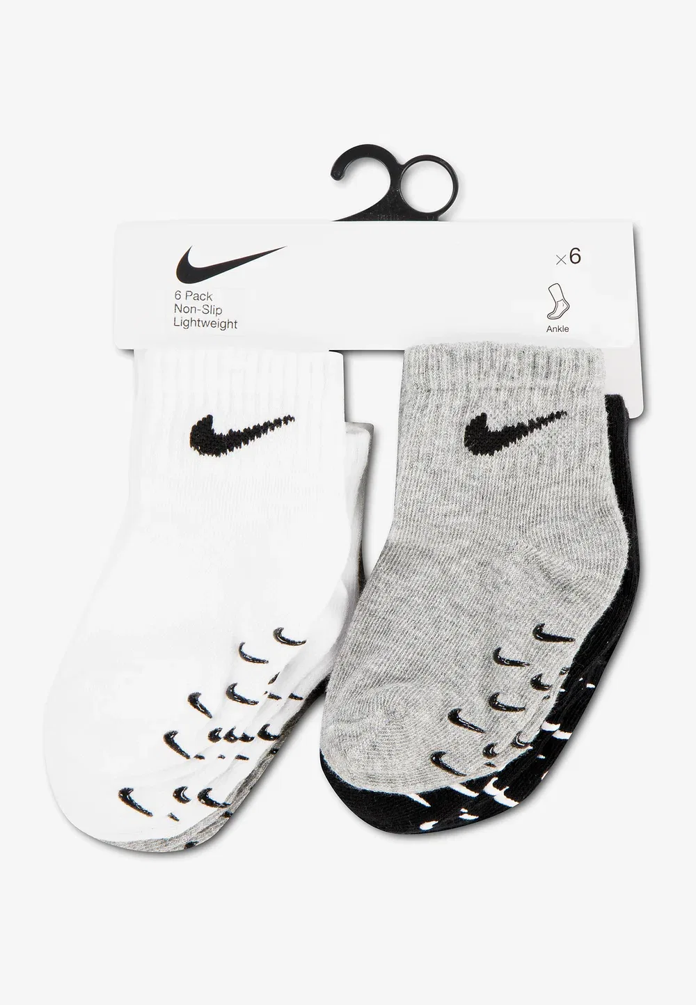 6 пар эспандеров унисекс - носки Nike Sportswear, Dark Grey Heather — фото 3