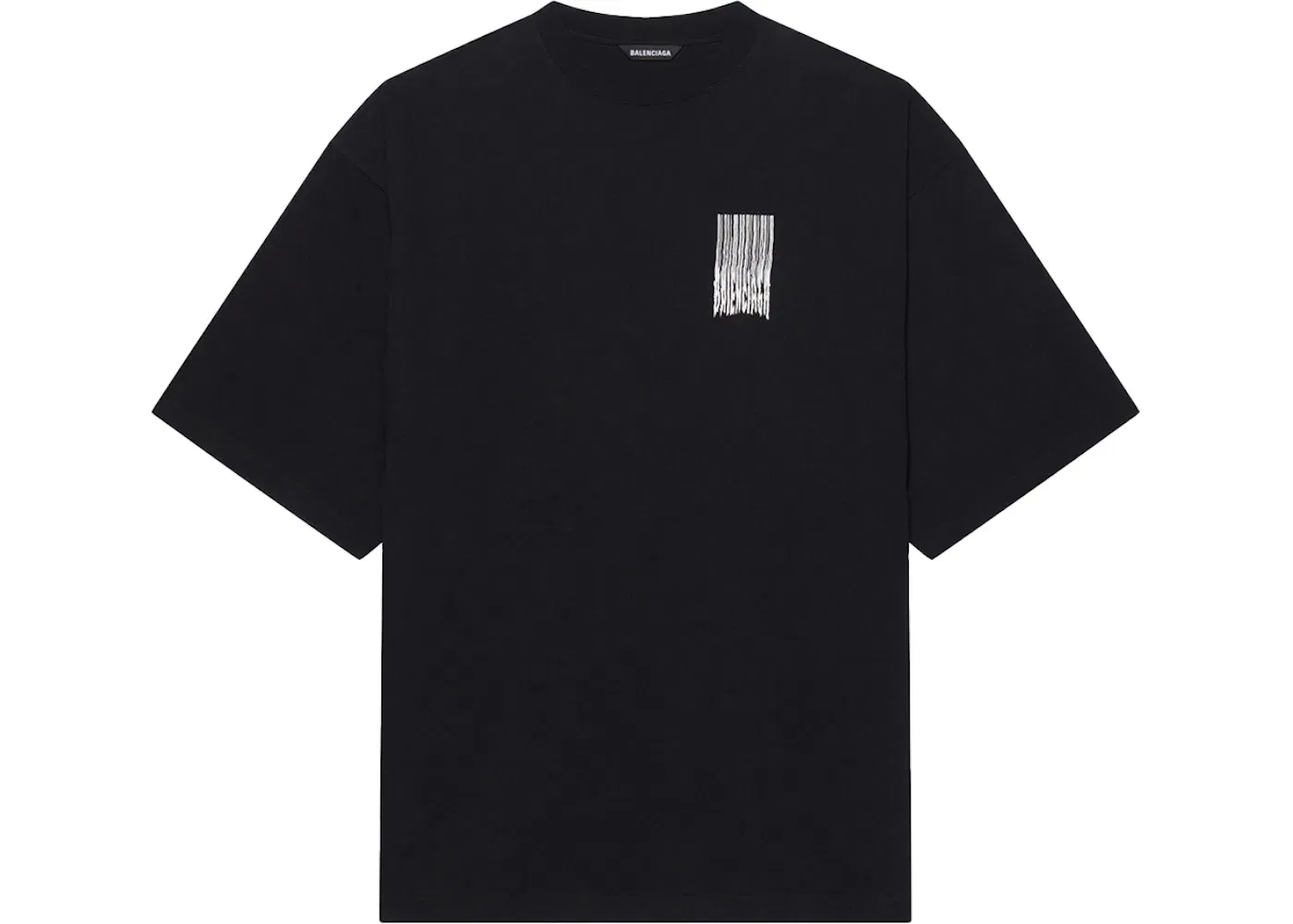 Мужская футболка с принтом Balenciaga Wide Fit Barcode T-Shirt, Black