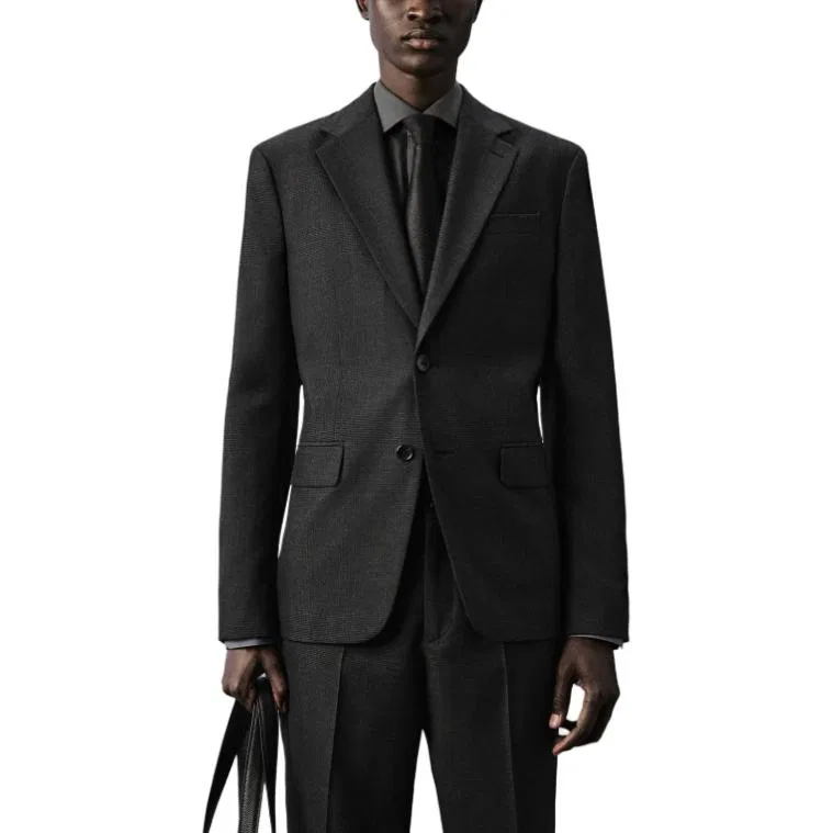 Мужской деловой костюм Charcoal Gray ZARA, Угольно-серый — фото 4