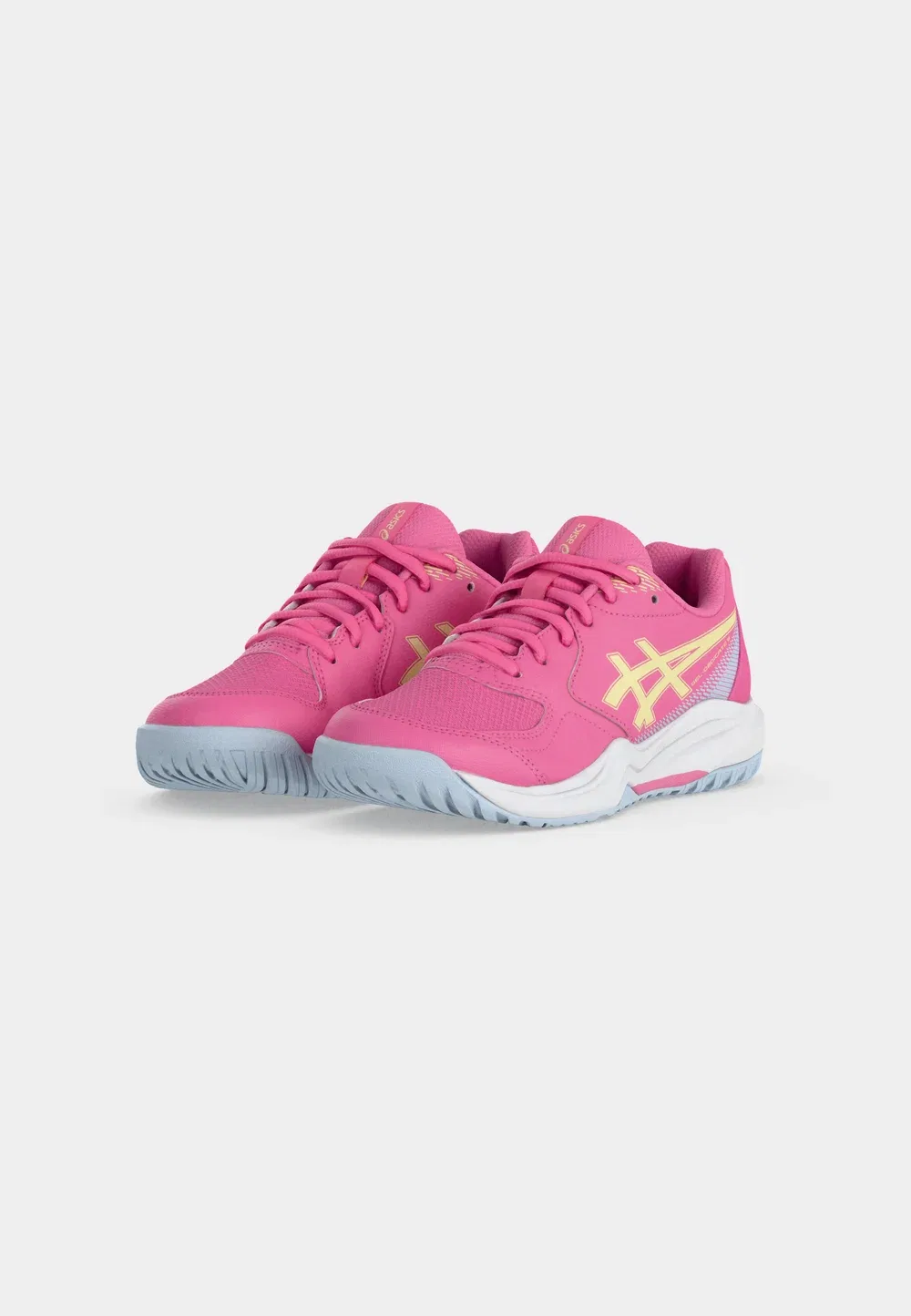 Кроссовки Gel Dedicate унисекс - теннисные кроссовки для разных типов кортов Asics, Dragon Fruit/Soft Yellow — фото 3