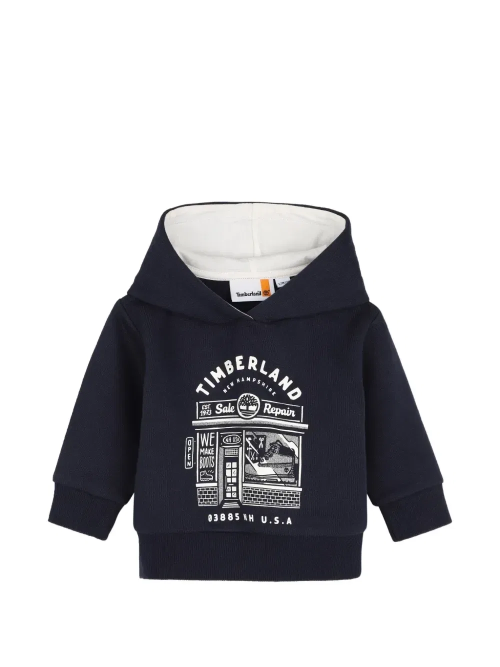 Худи с графичным принтом Timberland Kids, синий
