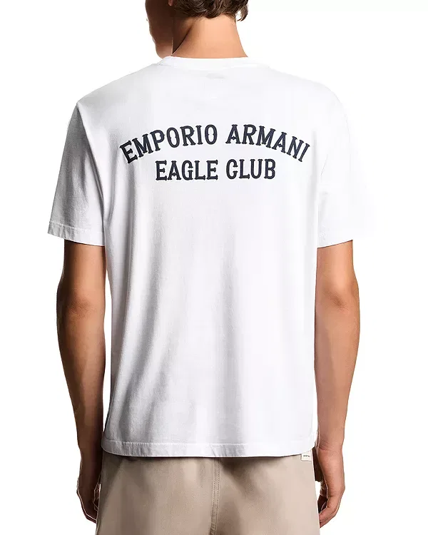 Мужская футболка с принтом Capsule Eagle Club Emporio Armani, Optical White — фото 3