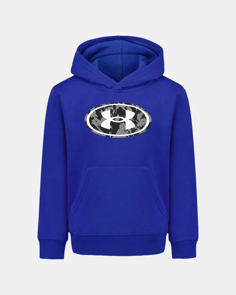 Худи утепленное флисовое для мальчиков UA Rival Print Fill UnderArmour, Team Royal/White