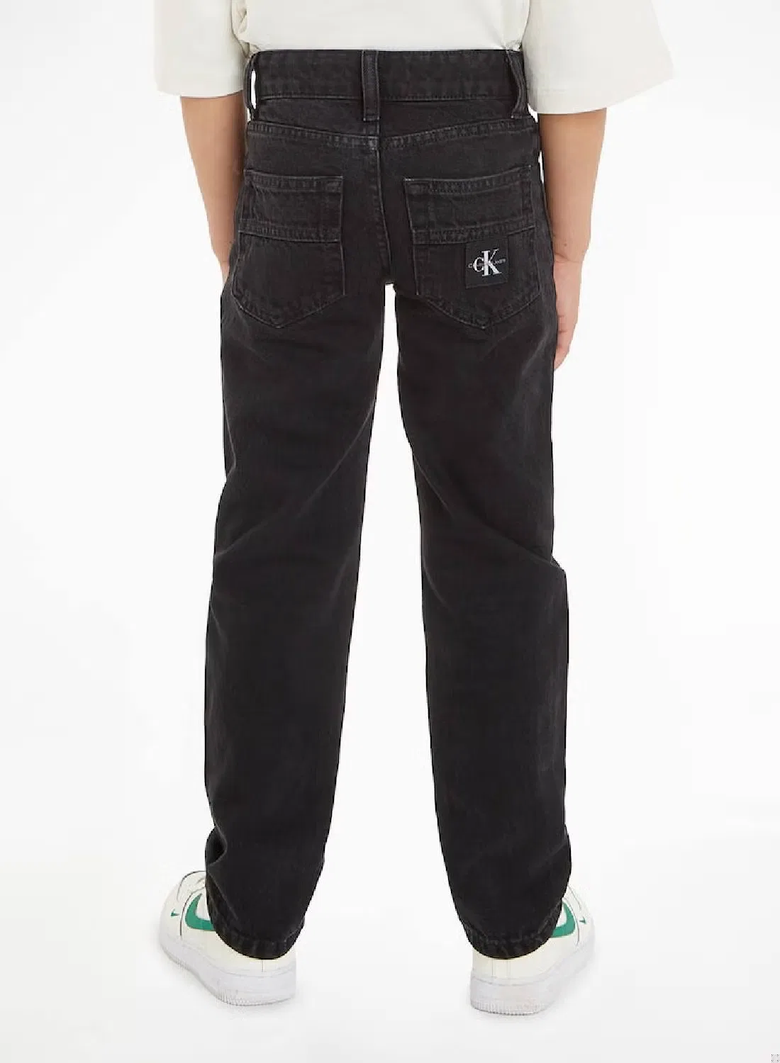 Джинсы прямого кроя с средней посадкой Calvin Klein Jeans, черный — фото 3