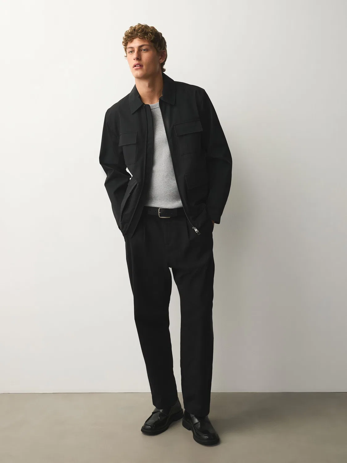 Жилет Slim Fit ребристый Next, серый меланж — фото 2