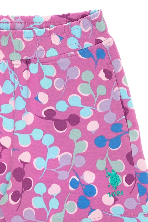 Детские шорты для девочек с принтом U.S. Polo Assn., Fuchsia — фото 3