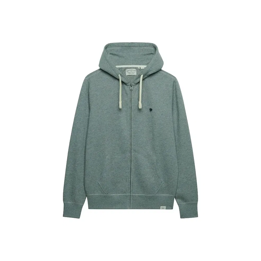 Худи на молнии Superdry Monogram Embroidered Superdry, серый