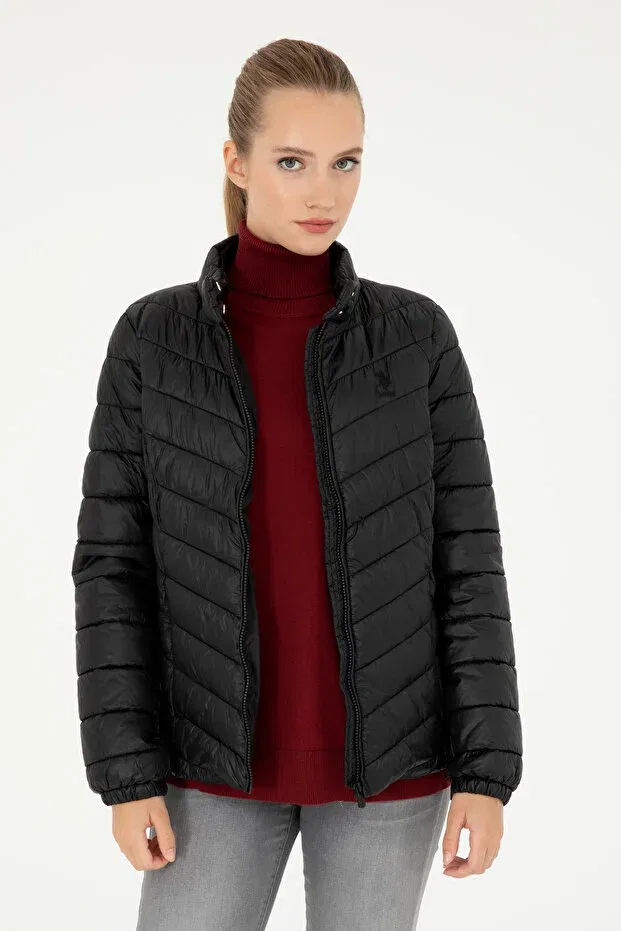 Женское пуховое пальто с длинным рукавом U.S. Polo Assn., Black